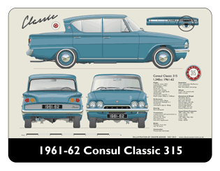 Ford Consul Classic 315 1961-62 Mouse Mat